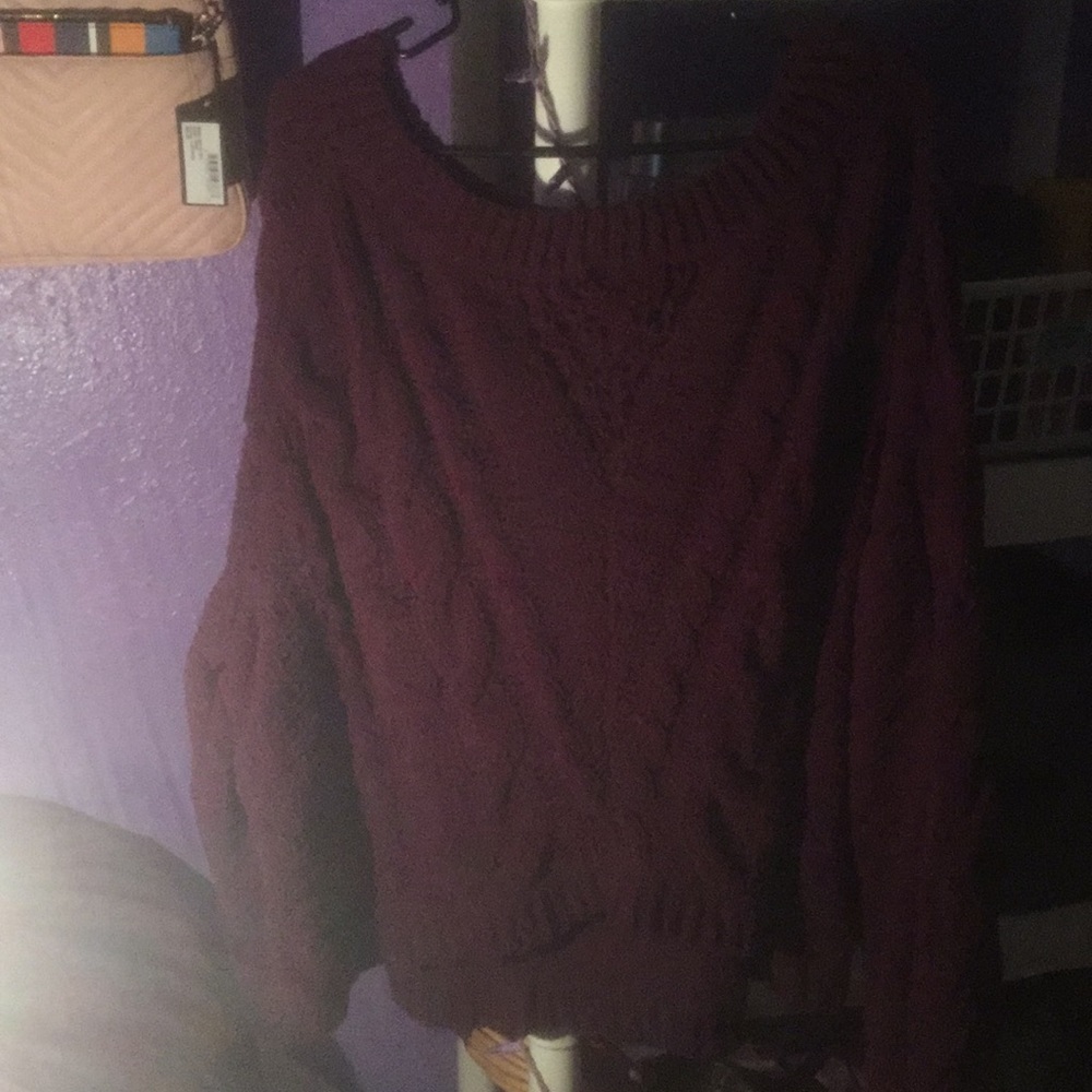 Charlotte Russe-Deep Burgundy sweater